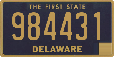 DE license plate 984431