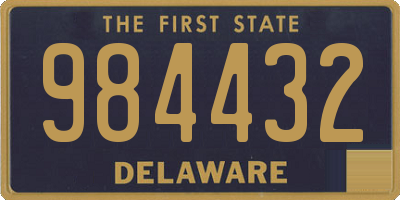 DE license plate 984432