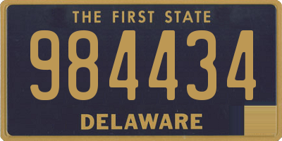 DE license plate 984434