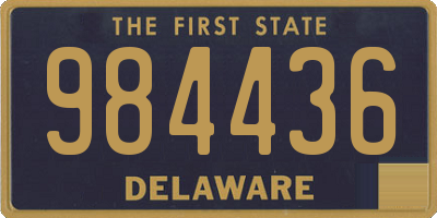 DE license plate 984436