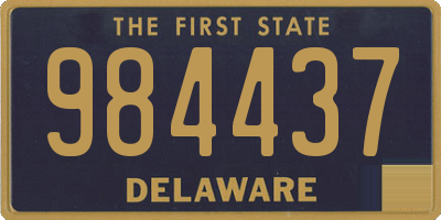 DE license plate 984437