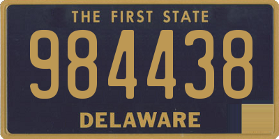 DE license plate 984438