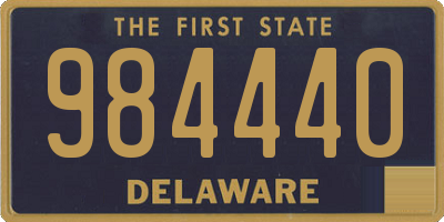 DE license plate 984440