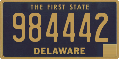 DE license plate 984442