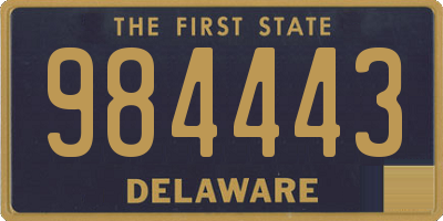 DE license plate 984443