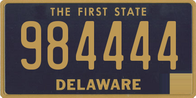 DE license plate 984444