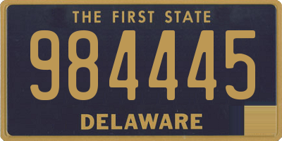 DE license plate 984445