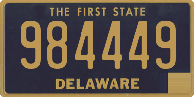 DE license plate 984449