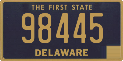 DE license plate 98445