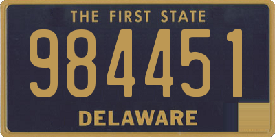 DE license plate 984451