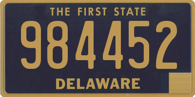 DE license plate 984452