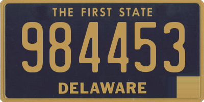 DE license plate 984453