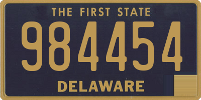 DE license plate 984454