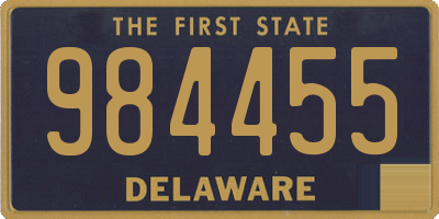 DE license plate 984455