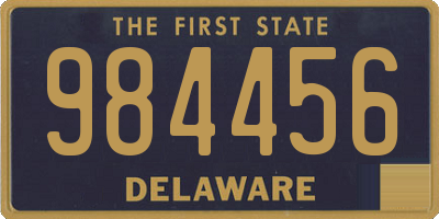 DE license plate 984456