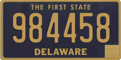 DE license plate 984458