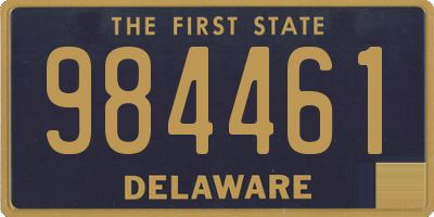 DE license plate 984461