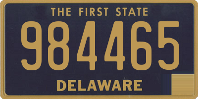 DE license plate 984465