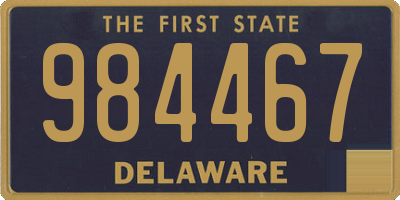 DE license plate 984467