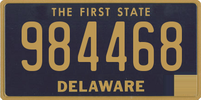 DE license plate 984468