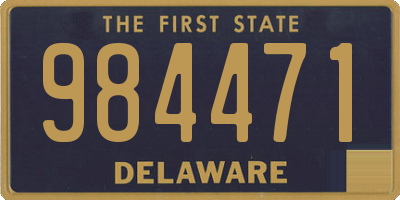 DE license plate 984471