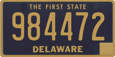 DE license plate 984472