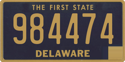 DE license plate 984474