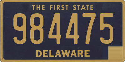 DE license plate 984475