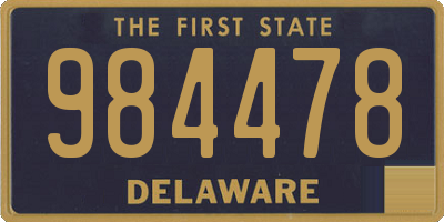 DE license plate 984478