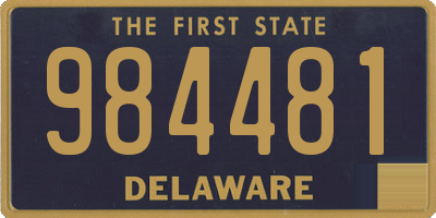 DE license plate 984481