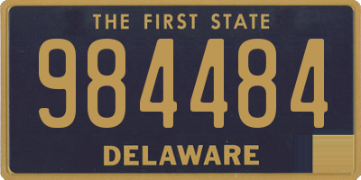 DE license plate 984484