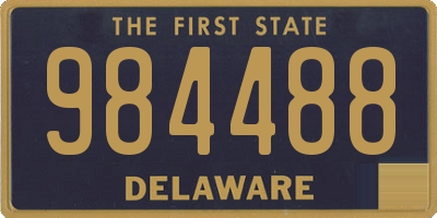 DE license plate 984488