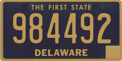 DE license plate 984492