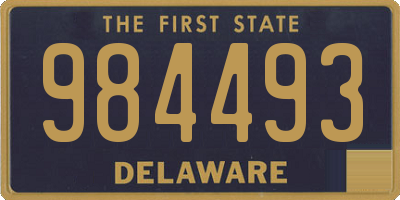 DE license plate 984493