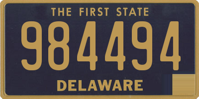 DE license plate 984494