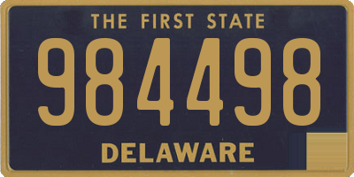 DE license plate 984498