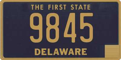 DE license plate 9845