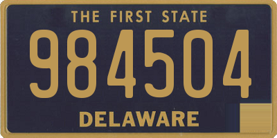 DE license plate 984504