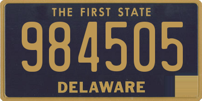 DE license plate 984505