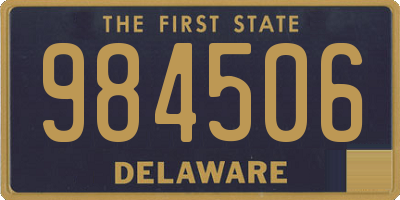 DE license plate 984506