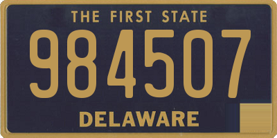 DE license plate 984507