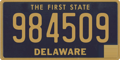 DE license plate 984509