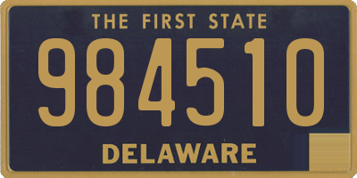 DE license plate 984510