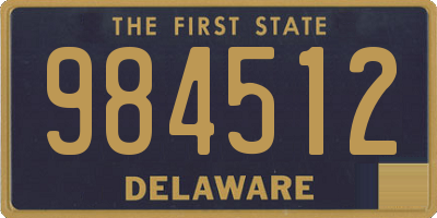 DE license plate 984512