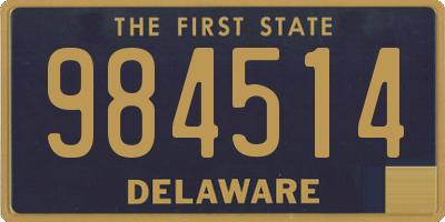 DE license plate 984514