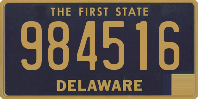 DE license plate 984516