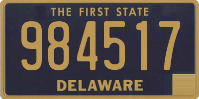 DE license plate 984517