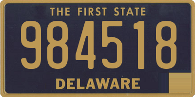 DE license plate 984518