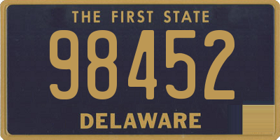 DE license plate 98452