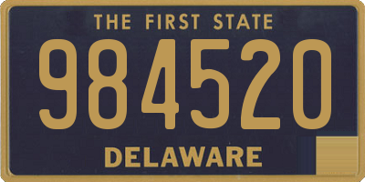 DE license plate 984520